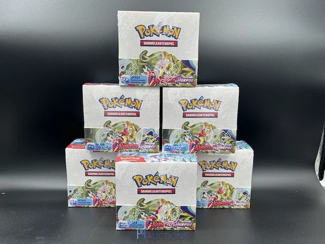 6 tcg-boosterboxen karmesin & purpur pokémon - duitstalig - afbeelding 1 van  11