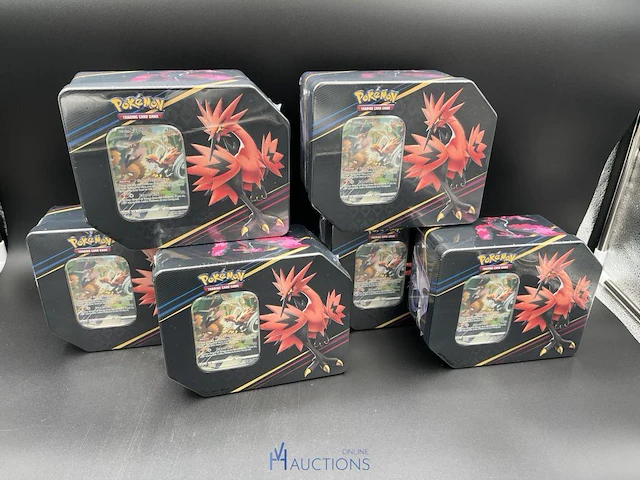 6 tcg-tins crown zenith galarian zapdos pokémon - engelstalig - afbeelding 1 van  10