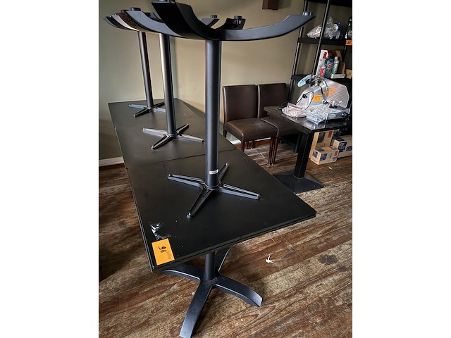 6 terrastafels zwarte kleur - afbeelding 1 van  3