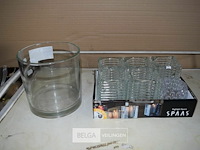 6 theelichthouders+ glazen kom - afbeelding 1 van  1