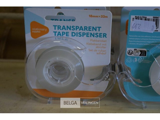 6 transparant plakbandset 18mm x33m - afbeelding 2 van  2