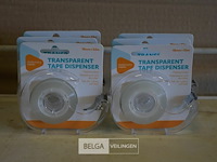 6 transparant plakbandset 18mm x33m - afbeelding 1 van  2