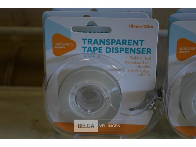 6 transparant plakbandset 18mm x33m - afbeelding 2 van  2