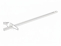 6 x 1 meter rail voor 1 fase 2 draden railsystem met doorverbinder wit - afbeelding 4 van  4