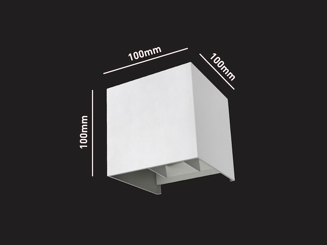 6 x 12w led wit wandlamp kubus duo licht verstelbaar waterdicht - afbeelding 7 van  9