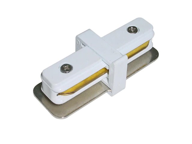 6 x 2 meter rail voor 1 fase 2 draden railsystem met doorverbinder wit - afbeelding 3 van  4