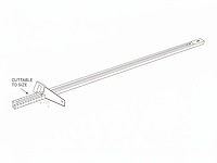 6 x 2 meter rail voor 1 fase 2 draden railsystem met doorverbinder wit - afbeelding 4 van  4
