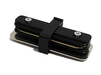 6 x 2 meter rail voor 1 fase 2 draden railsystem met doorverbinder zwart - afbeelding 3 van  4