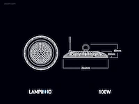 (6 x) 6 x 100w 3000k led ufo highbay slim... - afbeelding 6 van  9