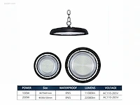 (6 x) 6 x 100w 5000k led ufo highbay met lens... - afbeelding 5 van  9