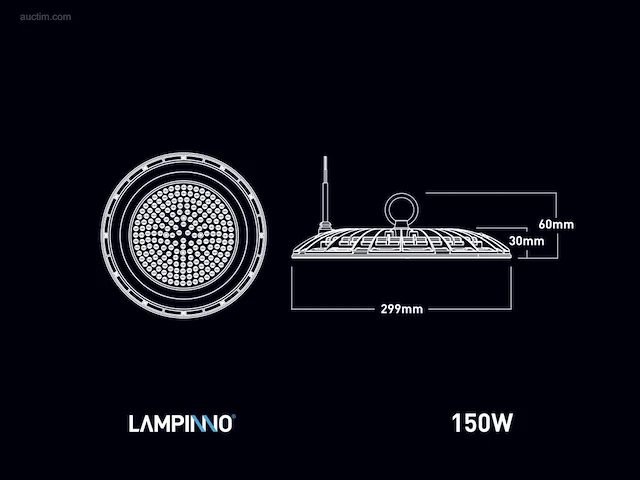 (6 x) 6 x 150w 6500k led ufo highbay slim... - afbeelding 7 van  8
