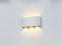 (6 x) 6 x 6w led ovaal wandlamp zes licht zand... - afbeelding 2 van  8