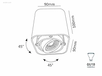(6 x) 6 x gu10 design opbouwspot armatuur 10cm... - afbeelding 9 van  9
