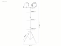 (6 x) 6 x werklamp 2x50w led 3in1 kleur cct... - afbeelding 6 van  7