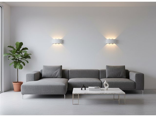 6 x 6w led ovaal wandlamp zes licht zand wit warm wit waterdicht - afbeelding 6 van  8