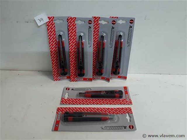 6 x afbreekmes 9 mm - afbeelding 1 van  2