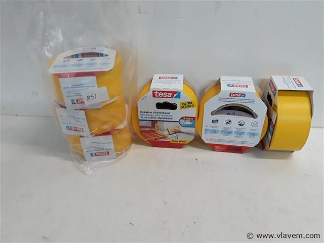 6 x afplaktape extra 33mx50mm - afbeelding 1 van  2