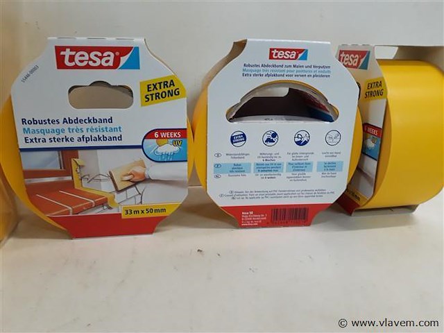6 x afplaktape extra 33mx50mm - afbeelding 2 van  2