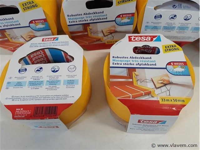 6 x afplaktape extra 50mm x 33m - afbeelding 2 van  2