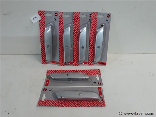 6 x alu mes uitschuifbaar - afbeelding 1 van  2