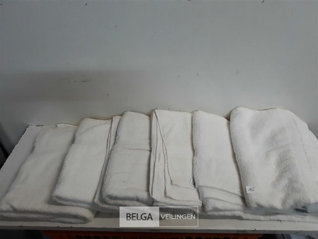 6 x badhanddoek 70x140 cm wit - afbeelding 1 van  3