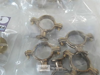 6 x beugel messing 5 stuks voor buis 22mm - afbeelding 3 van  3