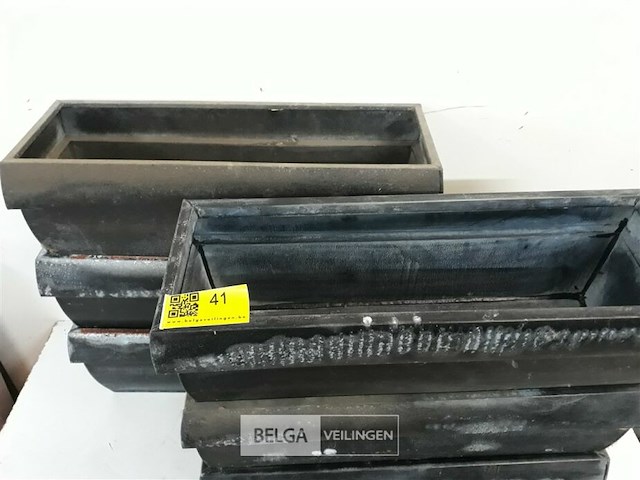 6 x bloembakken 50 cm zinc met roestplekken - afbeelding 3 van  3