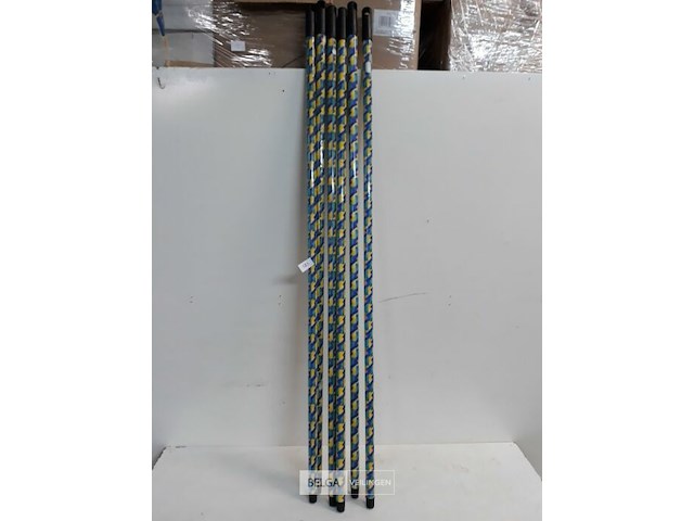 6 x borstelsteel 120 cm geplastificeerd - afbeelding 1 van  3