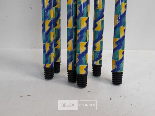 6 x borstelsteel 120 cm geplastificeerd - afbeelding 3 van  3