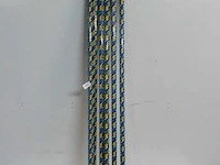 6 x borstelsteel 120 cm geplastificeerd