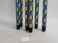 6 x borstelsteel 120 cm geplastificeerd - afbeelding 3 van  3