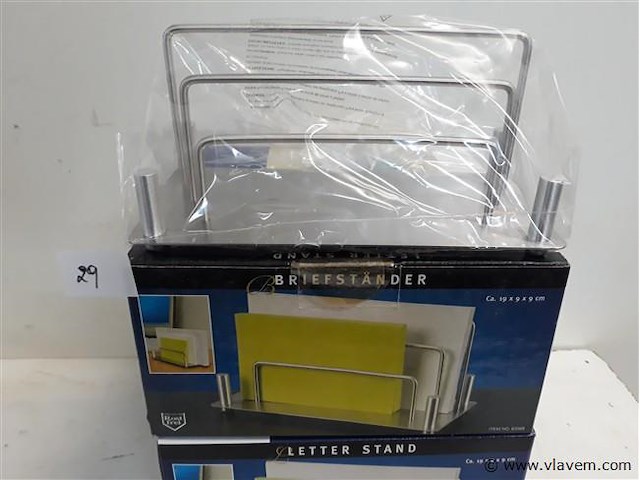 6 x brievenhouder inox - afbeelding 2 van  2