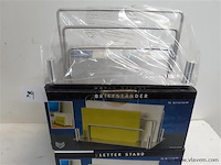 6 x brievenhouder inox - afbeelding 2 van  2