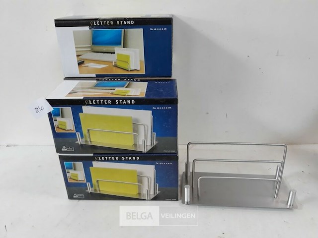 6 x brievenhouder inox - afbeelding 1 van  3