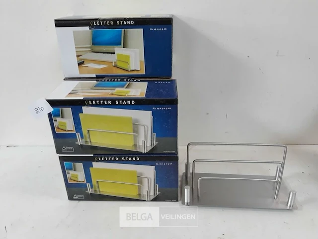 6 x brievenhouder inox - afbeelding 1 van  3