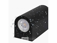 6 x buiten wandlamp – gu10 – dubbele lichtuitgang – ip65 – zwart - afbeelding 5 van  6