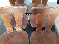 6 x caféstoelen + 2 hoekstoeltjes - afbeelding 1 van  2