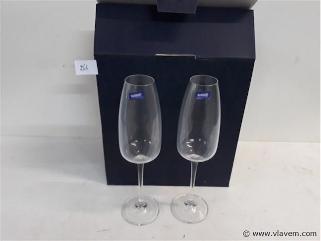 6 x champagneglas - afbeelding 1 van  2