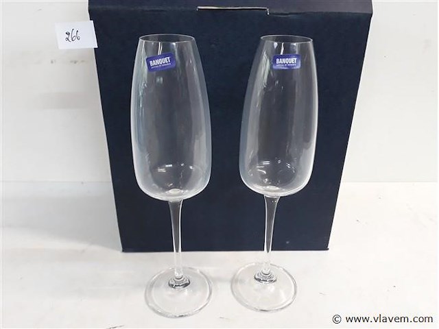 6 x champagneglas - afbeelding 2 van  2