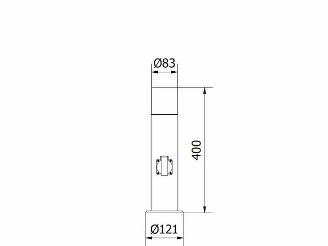 6 x cortona 40 schuko buiten lamp zwart - afbeelding 4 van  10
