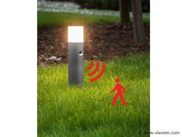 6 x cortona 40 sensor buiten lamp zwart - afbeelding 1 van  8