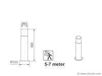 6 x cortona 40 sensor buiten lamp zwart - afbeelding 7 van  8