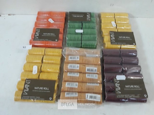 6 x crepe papier 12 rolletjes 10cm x3m mix kleuren - afbeelding 1 van  3