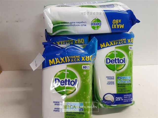 6 x dettol vochtige doekjes 80 stuks - afbeelding 3 van  3