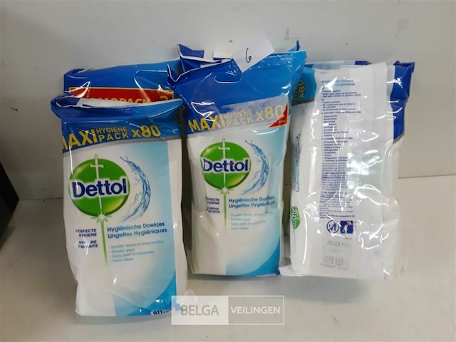6 x dettol vochtige doekjes 80 stuks - afbeelding 2 van  3