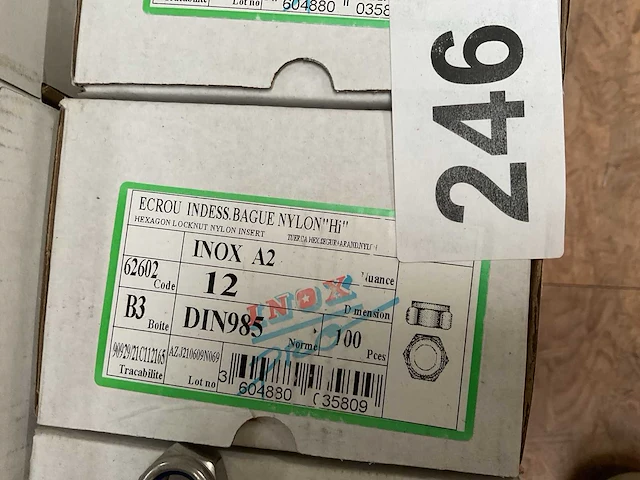 6 x dozen inox borgmoeren; bouten - afbeelding 3 van  6