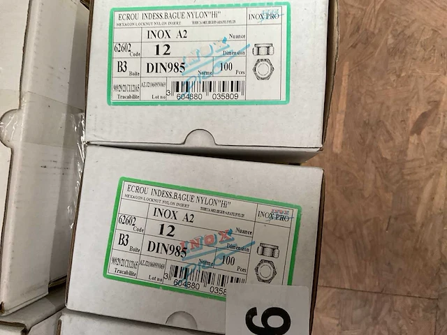 6 x dozen inox borgmoeren; bouten - afbeelding 4 van  6