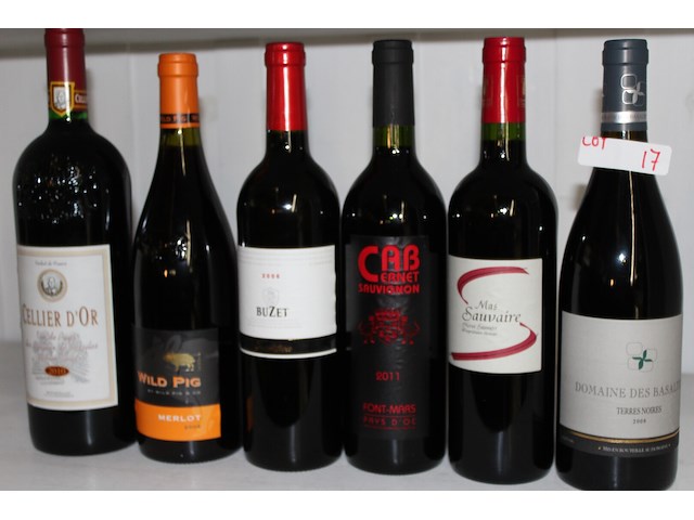6 x fles wijn rood assortie - afbeelding 1 van  1