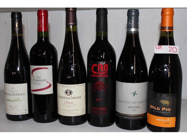 6 x fles wijn rood assortie - afbeelding 1 van  1