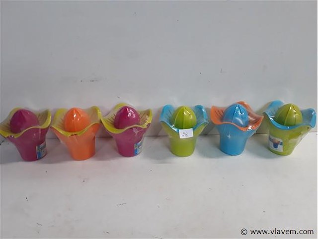6 x fruitpers pvc mix kleuren - afbeelding 1 van  2